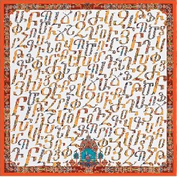 hermes armenian alphabet scarf|Hermès’ Armenian scarf goes on sale .